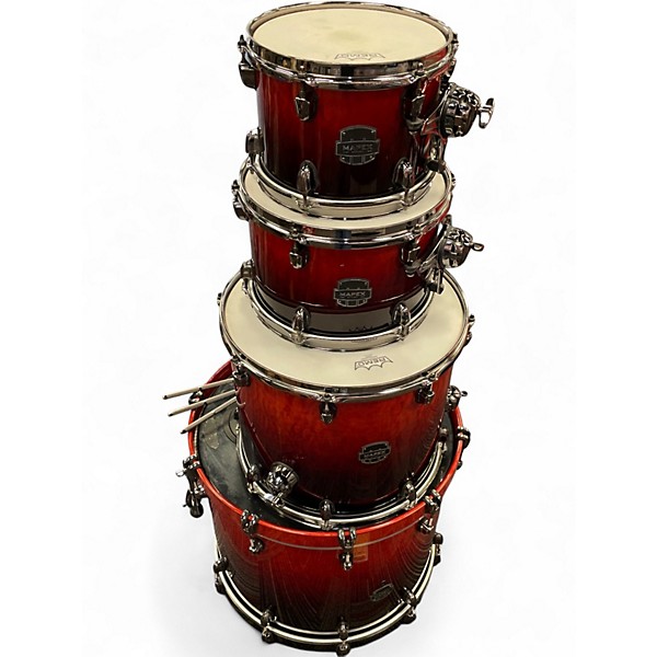 Used Mapex 4 Piece Saturn IV Studioease SCARLETT FADE Drum Kit