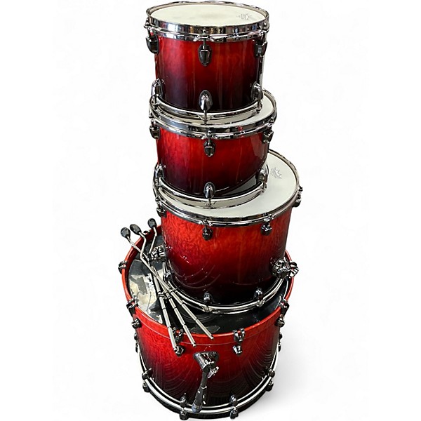 Used Mapex 4 Piece Saturn IV Studioease SCARLETT FADE Drum Kit