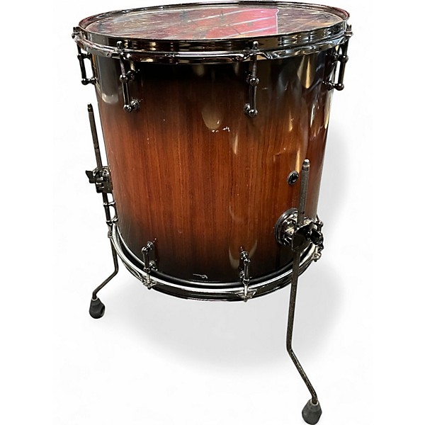 Used SJC Drums 16X16 Custom Quilted Bubinga Floor Tom Bubinga Drum