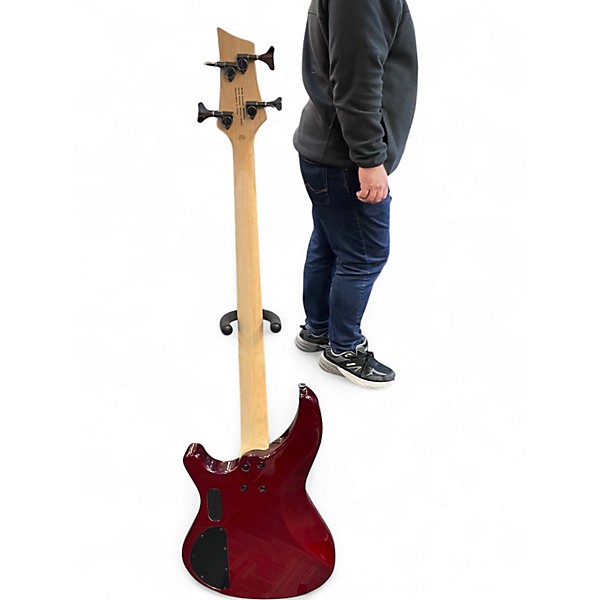 Used Mitchell MB200 Burgundy Electric Bass Guitar
