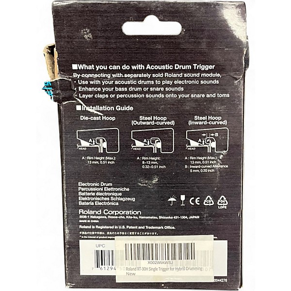 Used Roland RT-30H Acoustic Drum Trigger