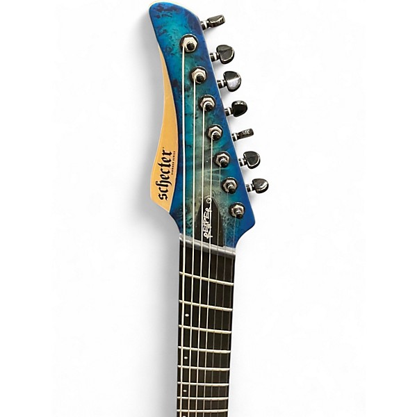 Used Schecter Guitar Research Reaper 7-MS Sky Burst Solid Body Electric Guitar