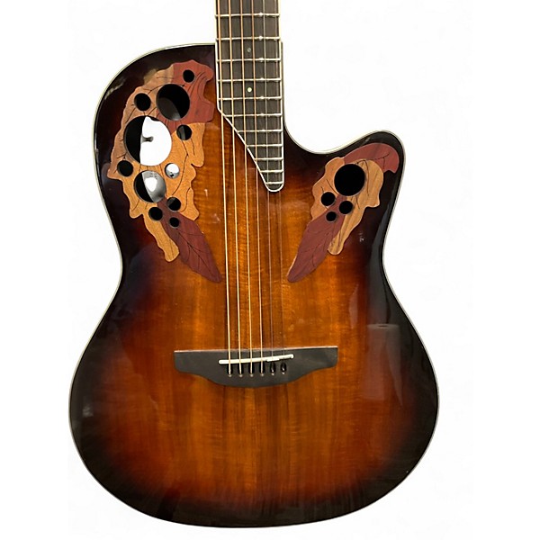 Used Ovation CE48P 2 Color Sunburst Acoustic Electric Guitar