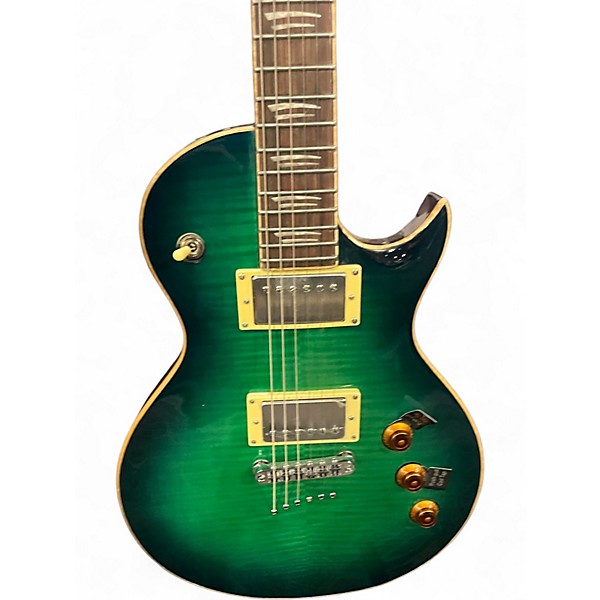 Used Mitchell MS450 Aqua Greenburst Solid Body Electric Guitar