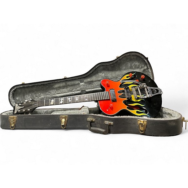 Used Epiphone Flamekat Hot Rod Flame Graphic Hollow Body Electric Guitar