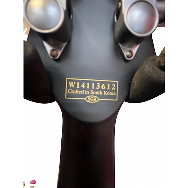 Used Schecter Guitar Research Damien Platinum Satin Black Solid Body Electric Guitar