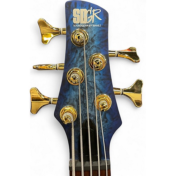 Used Ibanez SR305EDX 5 String Cosmic Blue Frozen Matte Electric Bass Guitar