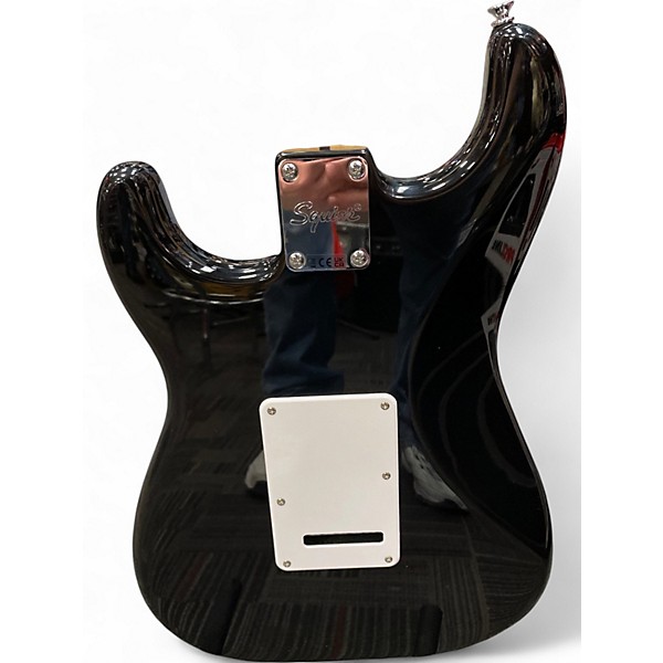 Used Squier Standard Stratocaster Black Solid Body Electric Guitar