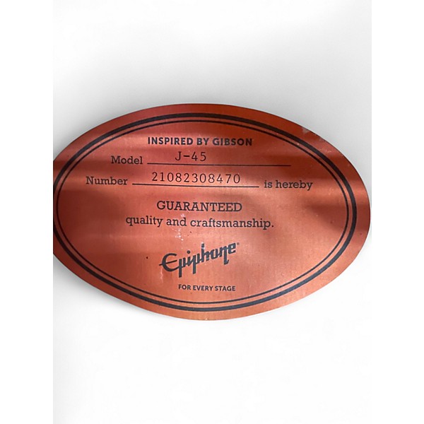 Used Epiphone J-45 natural Acoustic Guitar