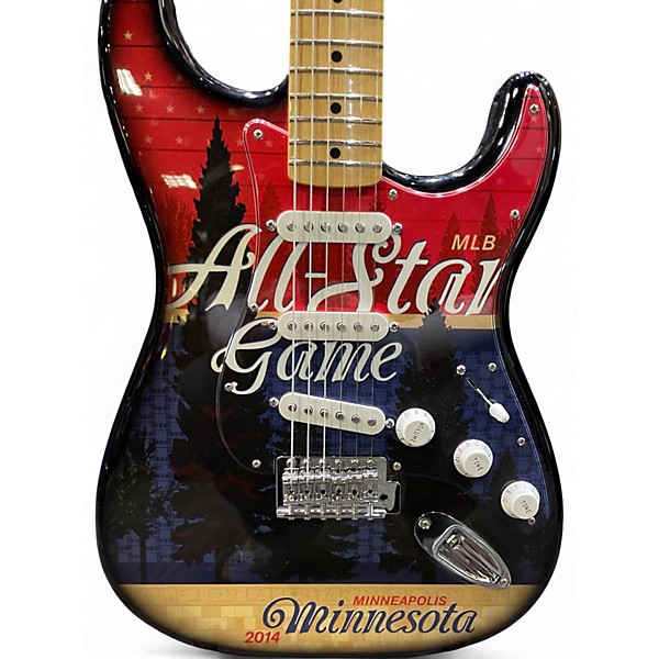 Used 2014 Fender 2014 MLB-All Star Game Stratocaster MLB custom finish Solid Body Electric Guitar