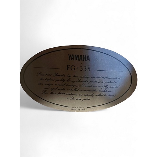 Used Yamaha FG335 Antique Natural Acoustic Guitar