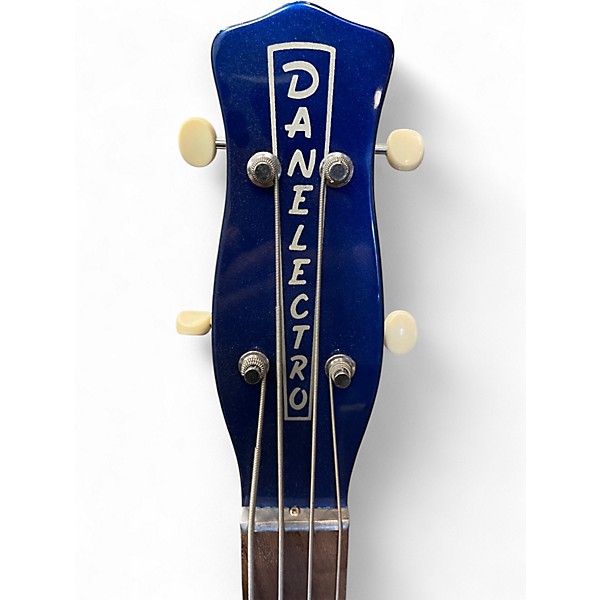 Used Danelectro Wild Thing 4 String Blue Electric Bass Guitar