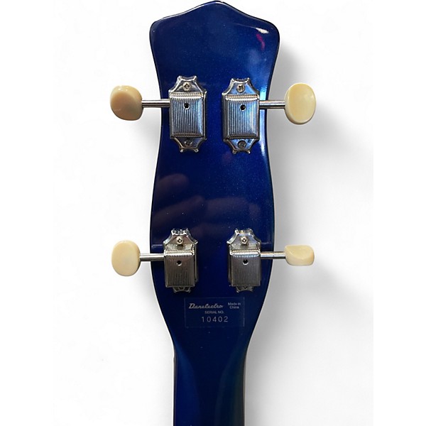 Used Danelectro Wild Thing 4 String Blue Electric Bass Guitar