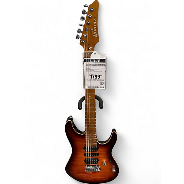 Used Ibanez PRESTIGE AZ2407F BROWNISH SPHALERITE Solid Body Electric Guitar