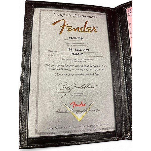 Used Fender 1961 Custom Journeyman Telecaster Shoreline Gold Solid Body Electric Guitar