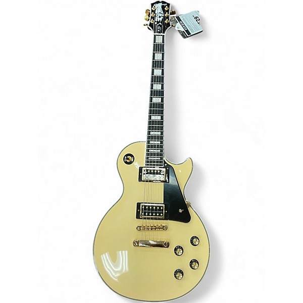 Used Epiphone LES PAUL CUSTOM BLACKBACK Antique Ivory Solid Body Electric Guitar