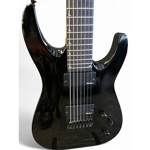 Used Jackson JS22-7 Dinky 7 String Black Solid Body Electric Guitar