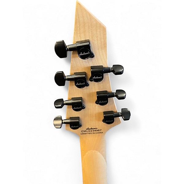 Used Jackson JS22-7 Dinky 7 String Black Solid Body Electric Guitar