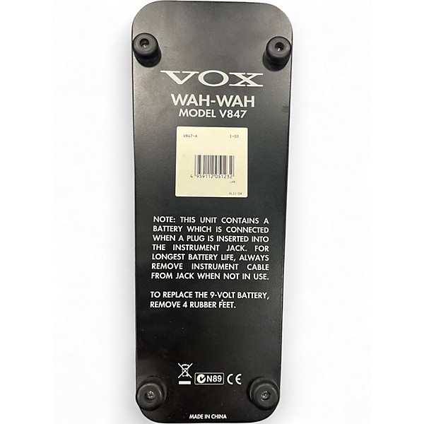 Used VOX V847 Reissue Wah Effect Pedal