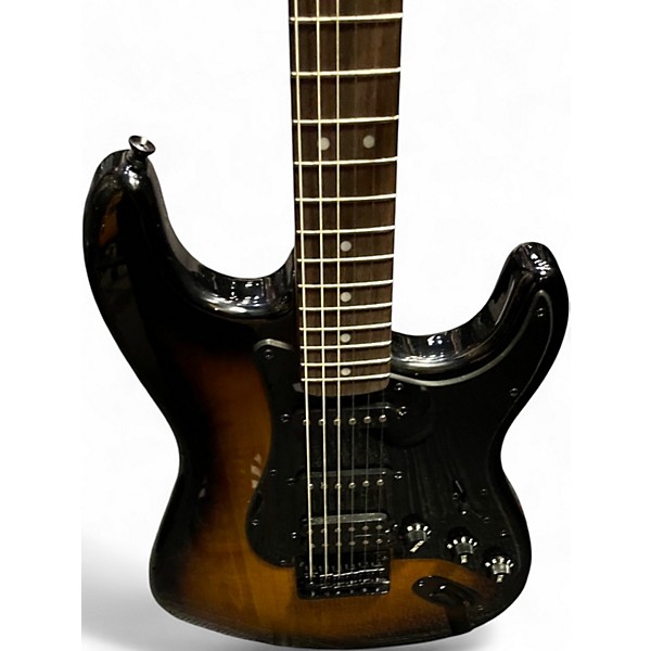 Used Squier Bullet Stratocaster HSS 2 Tone Sunburst Solid Body Electric Guitar