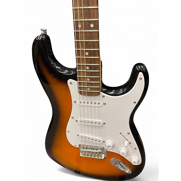 Used Squier Stratocaster 3 Tone Sunburst Solid Body Electric Guitar