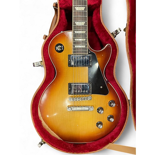 Used 2017 Gibson Les Paul Traditional Iced Tea Solid Body Electric Guitar