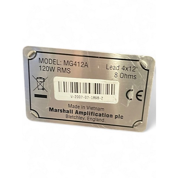 Used Marshall MG412A 4x12 120W Angle Guitar Cabinet