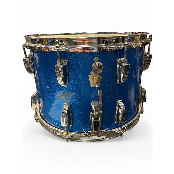 Used Ludwig 14X9 marching snare blue sparkle Drum