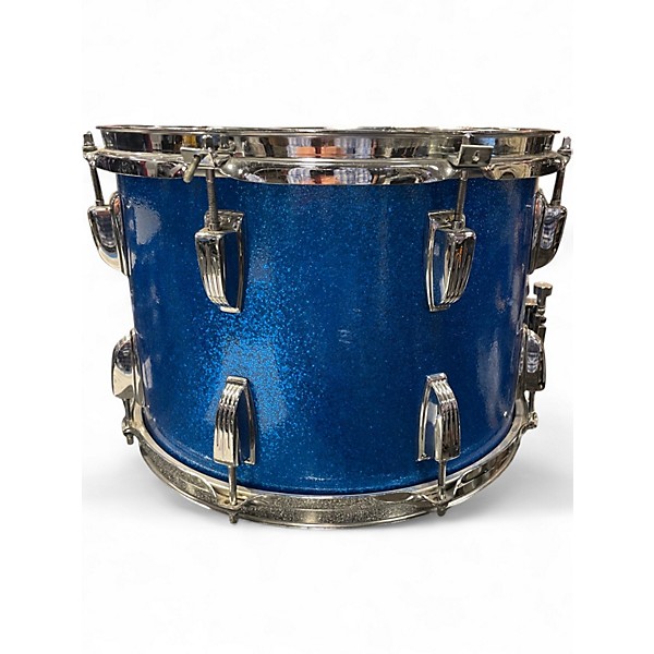 Used Ludwig 14X9 marching snare blue sparkle Drum