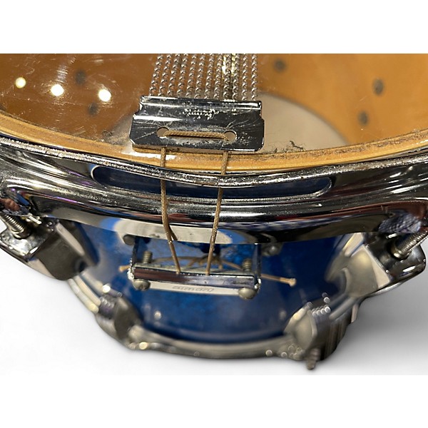 Used Ludwig 14X9 marching snare blue sparkle Drum