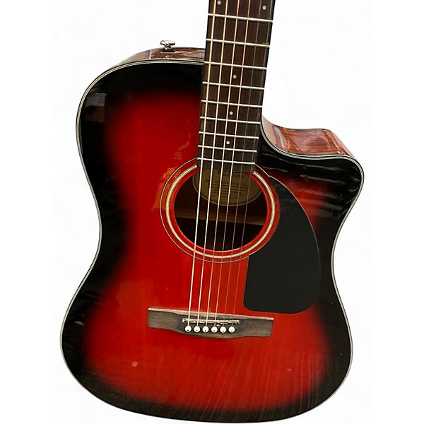 Used Fender CD60CE Dreadnought 3 Color Sunburst Acoustic Electric Guitar