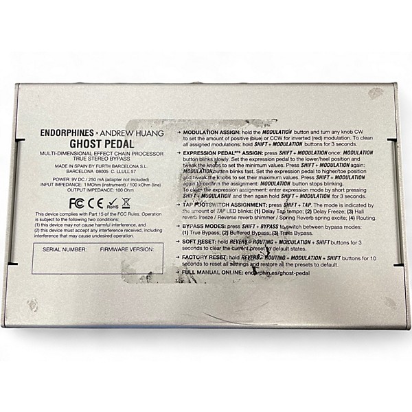 Used Endorphin.es Ghost Andrew Huang Effect Processor