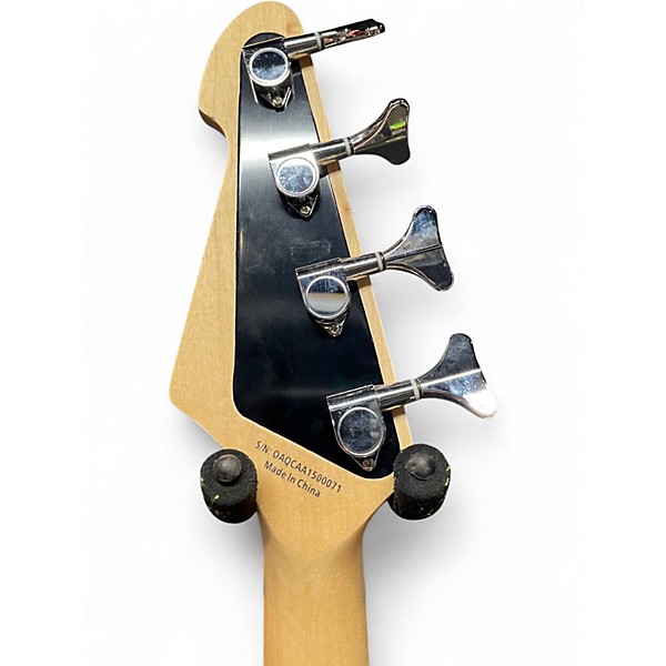 Used Peavey Milestone Black and White Electric Bass Guitar