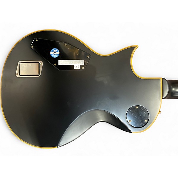 Used 2020s ESP E-II Eclipse Black and Gold Solid Body Electric Guitar