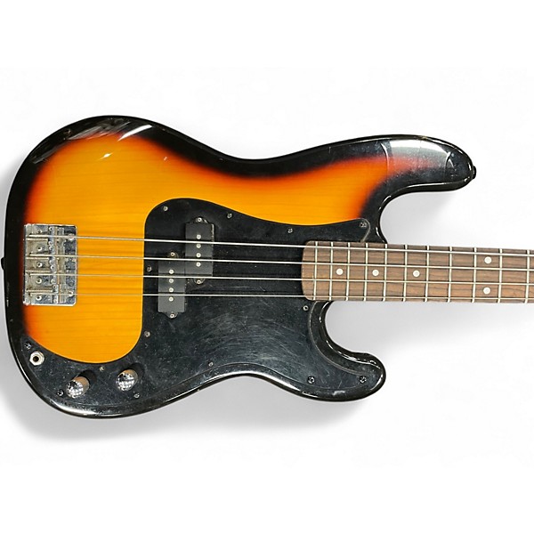 Used Silvertone P Style Sunburst Electric Bass Guitar
