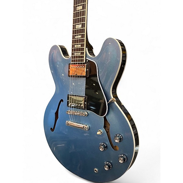 Used 2018 Gibson ES-335 Metallic Blue Hollow Body Electric Guitar