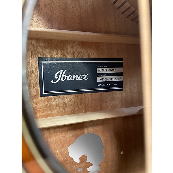 Used Ibanez AE340FMH MAHOGANY SUNBURST Acoustic Electric Guitar