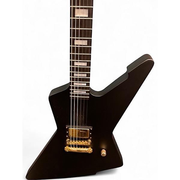 Used Schecter Guitar Research E1 CESAR SOTO Black and Gold Solid Body Electric Guitar