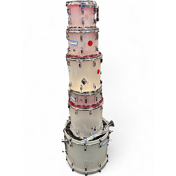 Used Evans 6 Piece RL Frost White 6-Piece Drum Kit Frost White Drum Kit