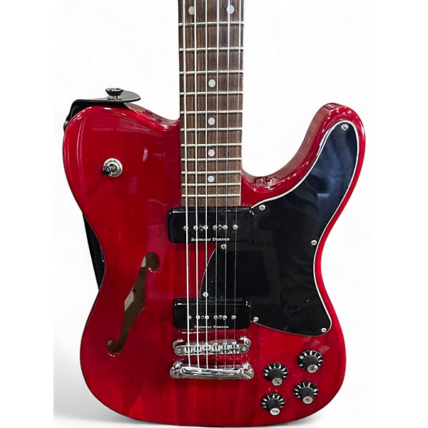Used Fender JA90 Jim Adkins Thinline Telecaster RED Hollow Body Electric Guitar