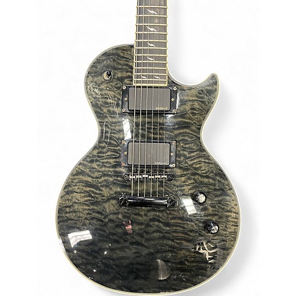 Used Epiphone LES PAUL PROPHECY CUSTOM TRANSPARENT BLACK Solid Body Electric Guitar