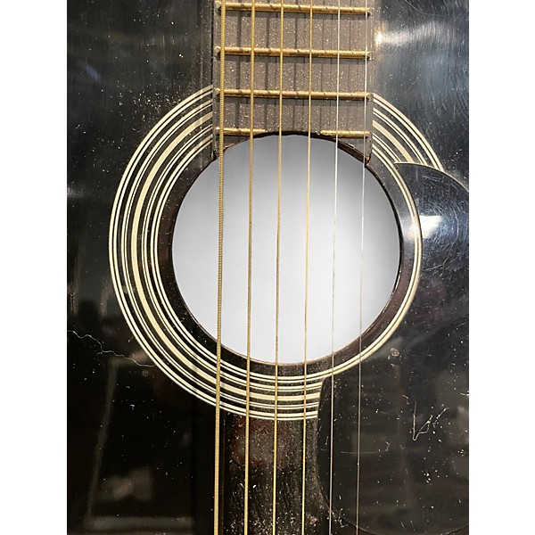 Used AXL JOHNSON Black and White Acoustic Guitar