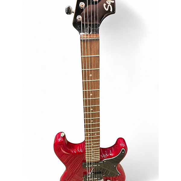 Used Squier STRATOSONIC Red Solid Body Electric Guitar