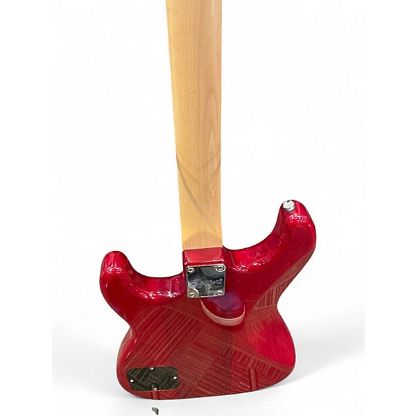 Used Squier STRATOSONIC Red Solid Body Electric Guitar