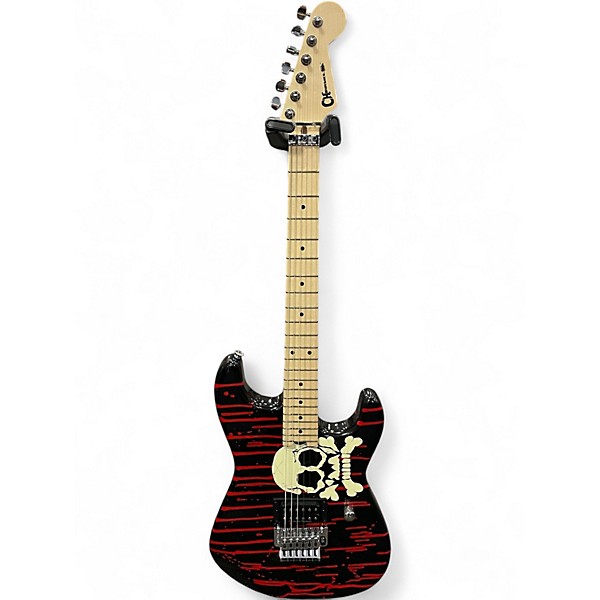 Used Charvel Warren DeMartini Signature Pro-Mod Blood and Skull 2015 Blood red & black Solid Body Electric Guitar