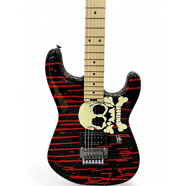 Used Charvel Warren DeMartini Signature Pro-Mod Blood and Skull 2015 Blood red & black Solid Body Electric Guitar