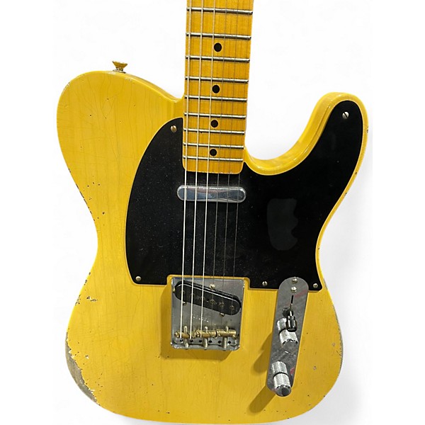 Used 2023 Fender 1950 DBL Esquire Relic Reissue Butterscotch Blonde Solid Body Electric Guitar