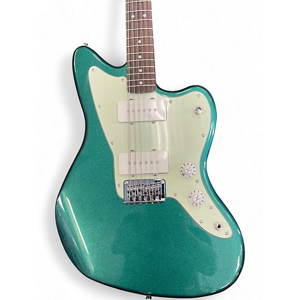 Used Squier Paranormal Jazzmaster 12 Sherwood Green Metallic Solid Body Electric Guitar