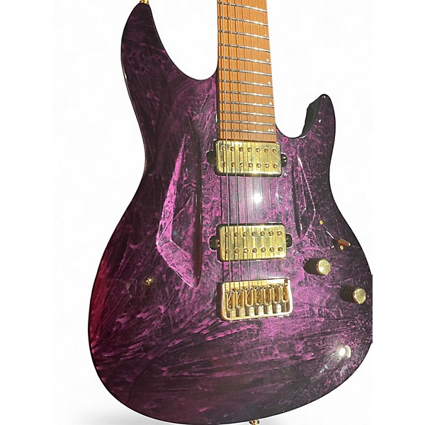 Used Aristides 070 Purple Solid Body Electric Guitar