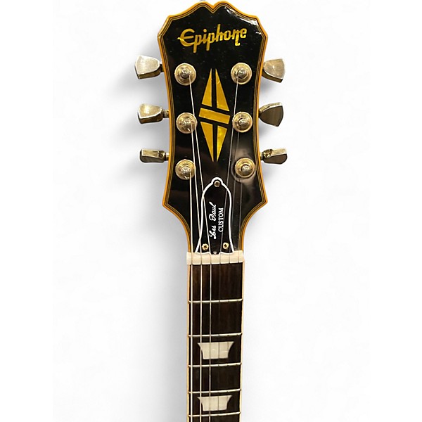 Used Epiphone Les Paul Custom Black Solid Body Electric Guitar